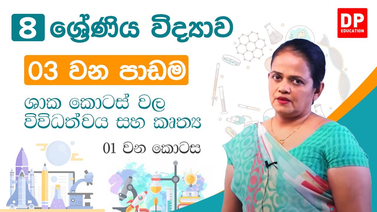 03 වන පාඩම (ශාක කොටස් වල විවිධත්වය සහ කෘත්‍ය - 01 කොටස) | 08 වන ශ්‍රේණිය විද්‍යාව