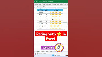 "Rating Objects in Excel with Stars: Quick Guide!" #ytshorts #exceltips