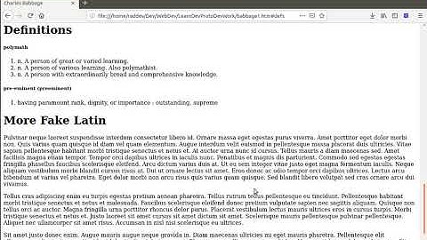 Browser back button used with href link in same document