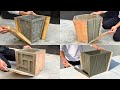 Super Ideas From Wood And Cement. Make Flower Pots At Home