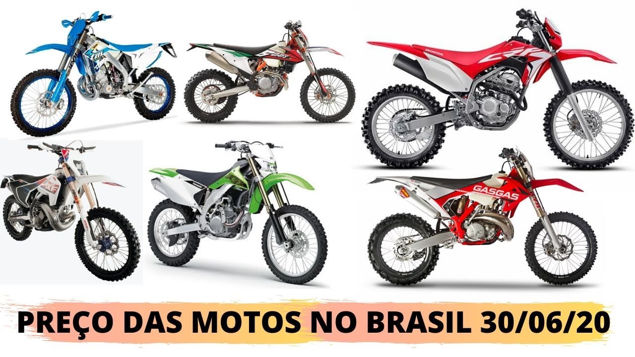 Preços ATUAIS das MOTOS de Trilha e Motocross 30/06/20 