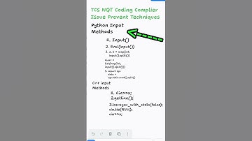 Avoid Input Errors in TCS NQT! Python & C++ Fixes #TCSNQTCoding#Tcsissue#cpythoninput#complierissues