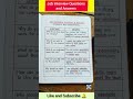 Company &amp; Role Based Interview Questions |#interview #company #shorts #education #music #yt #job #1m