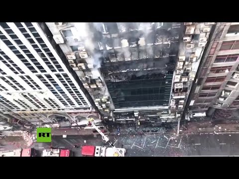 Se registra un incendio en un rascacielos de 19 pisos en la capital de Bangladés