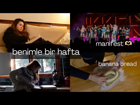 manifest konseri, kitaplar ve banana bread l benimle bir hafta  ‧₊˚ ☁️⋅♡𓂃 ࣪ ִֶָ☾.