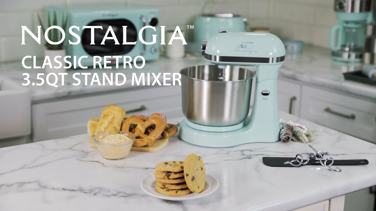 Nostalgia Clsmixer356aq 3.5 qt Stand Mixer, Aqua