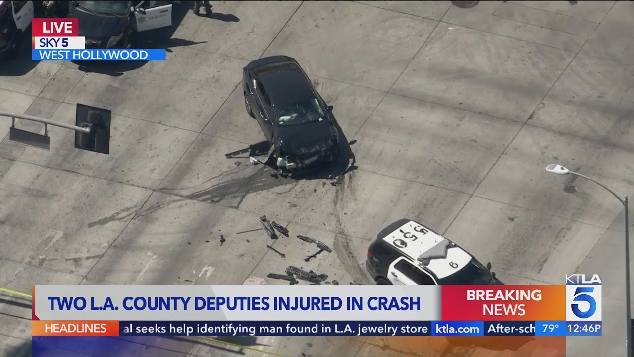 2 L.A. County deputies injured in West Hollywood crash - YouTube