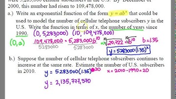 Algebra 2: 7.2 Notes: Example 3 - Write an Exponential Equation