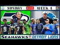 Seattle Seahawks vs Detroit Lions: Sunday Week 4 2022: Live NFL Game