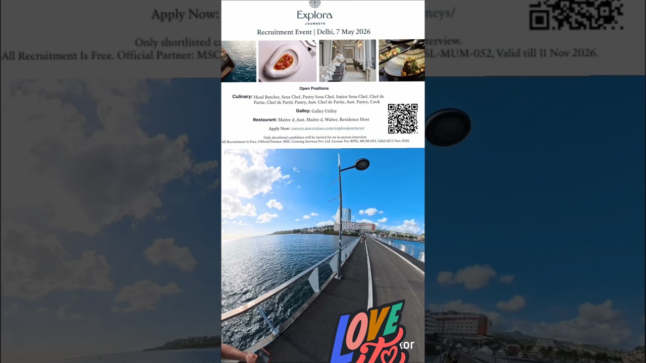 NEW CRUISES JOB EVENT IN DELHI |Explora Journeys Recruitment Event in India 2026