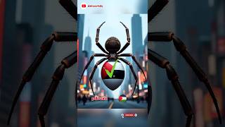 Laba-Laba Raksasa Di Tengah Kota Dengan Simbol Bendera Negara