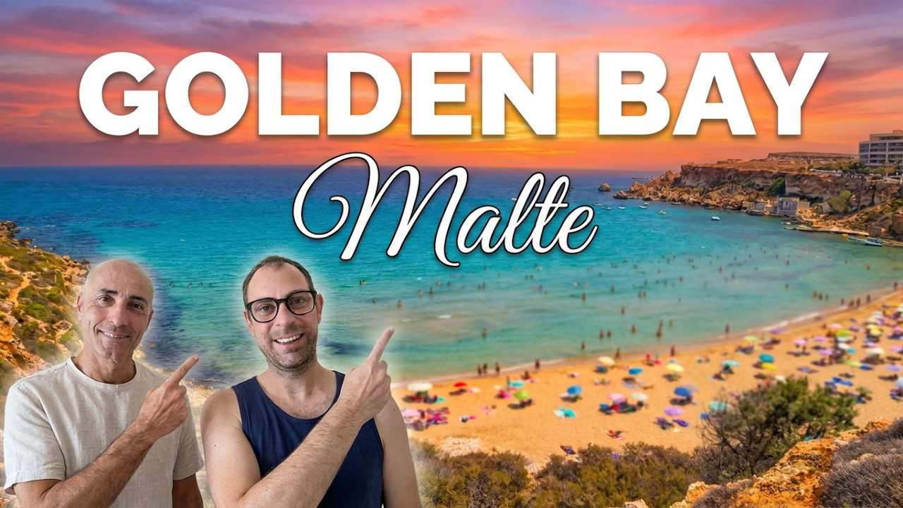 La superbe plage de Golden Bay à Malte guide de voyage - YouTube
