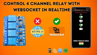 🏡 Building a WebSocket Server Home Automation System with ESP32 for Controlling 4-Node Relay 🛠️
