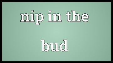 Nip in the bud Meaning