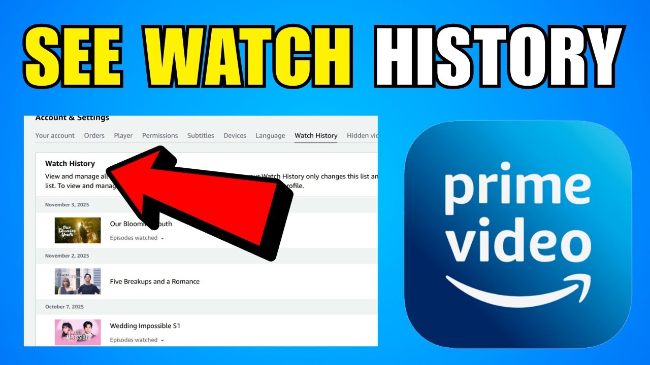 How To See Watch History On Amazon Prime Video - Complete Guide - YouTube