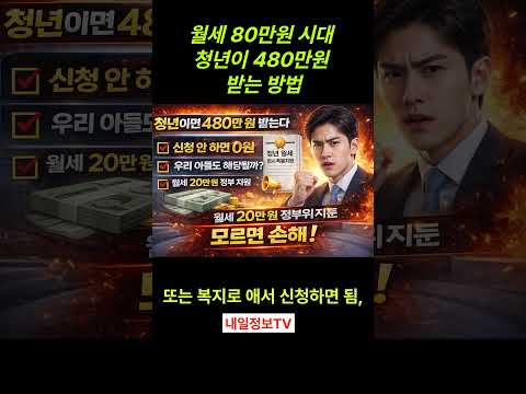 월세 80만원 시대 청년이 480만원 받는 방법 #월세지원금