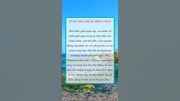 Tông đồ cầu nguyện (03/05/2023). Cùng Chúa Giêsu trong ngày.