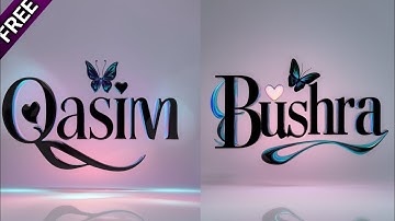 How To Create 3d Name Dp Stylish Font With Beautifull Butterfly Ai Images | #Bing Ai New Video #meta