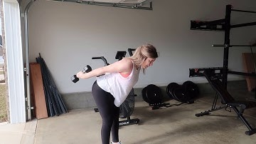 Dumbbell Bicep Curl to Shoulder Press to Bent over Row to Tricep Extension