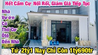 T.60🌻🍀Tiếp tục giảm giá nhà vườn tại Long Vĩnh Gò Công Tây,Tiền Giang.426m2 có 200m2 thổ giá 1tỷ690.