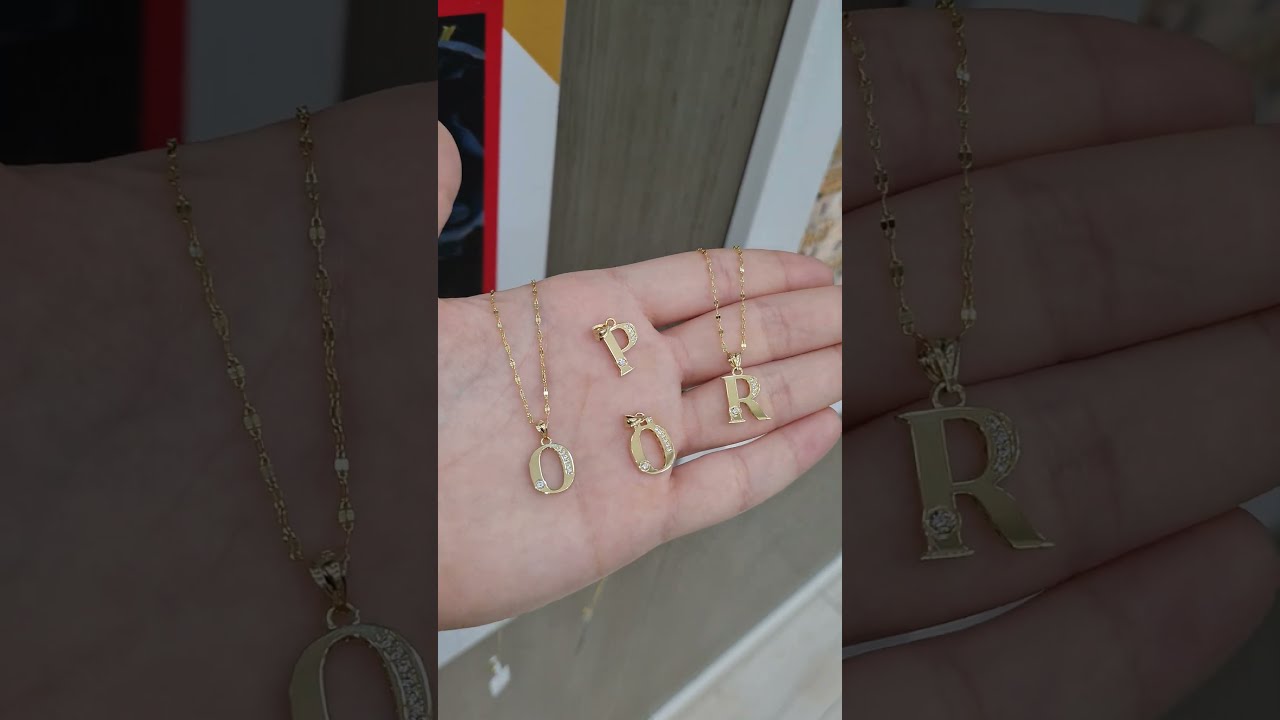 14 Ayar Lettera Harfli Kolyeler 