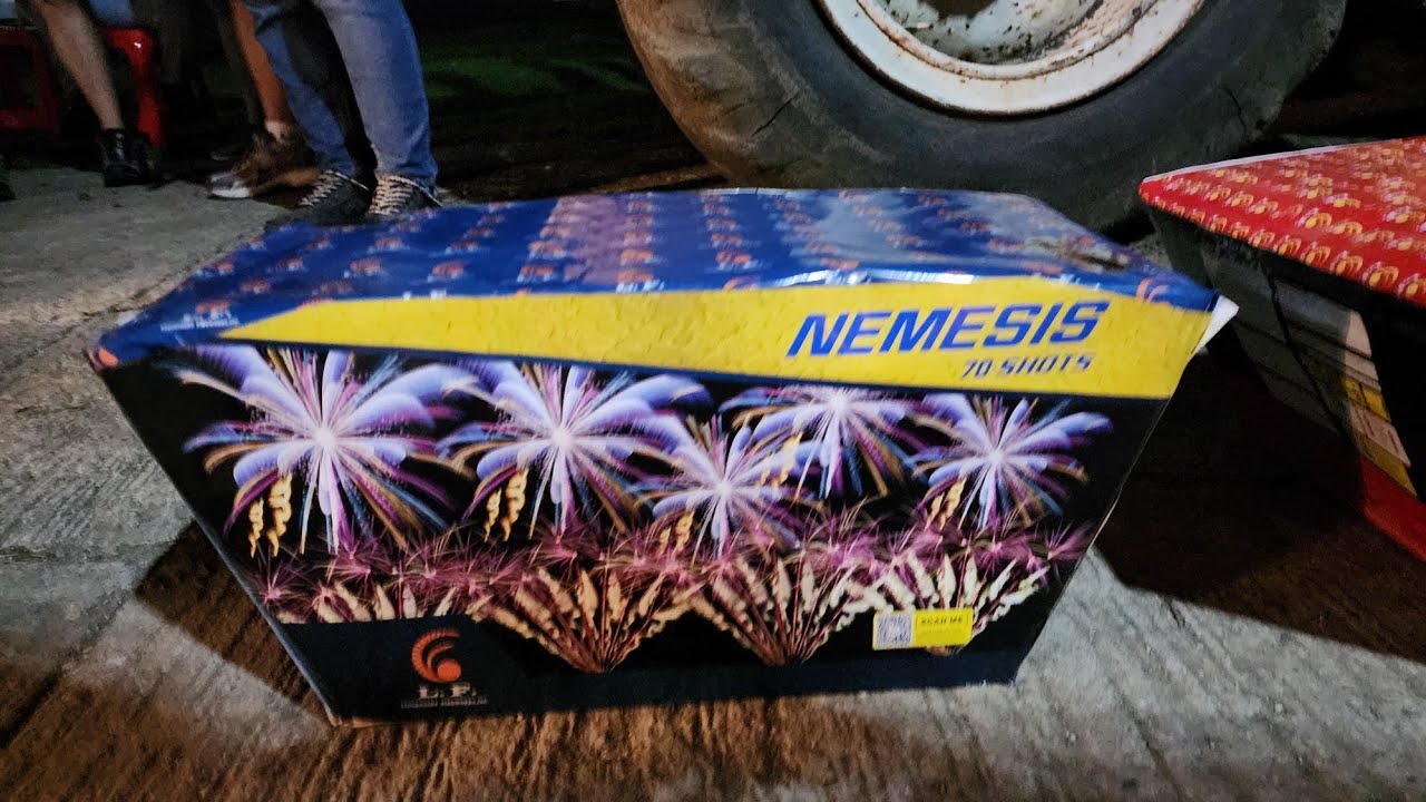 70 shots nemesis by leegendary fireworks | LF factory test fire 