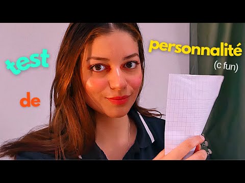 Un test de personnalité/psychologie en ASMR, c'est oui. 🧪
