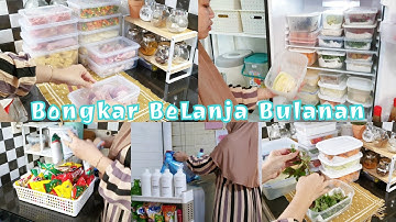 Bongkar Belanja Bulanan Sekalian Food Preparation Juga.Isi Kulkas Full untuk Sebulan.Semua Rapi