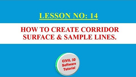 How to create corridor surface and simple lines #14 | Civil 3d software tutorial