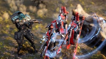 Grineer Gets Bullied By Three Sentients In Warframe