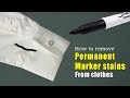 How to remove permanent marker stains from clothes  truly effective method