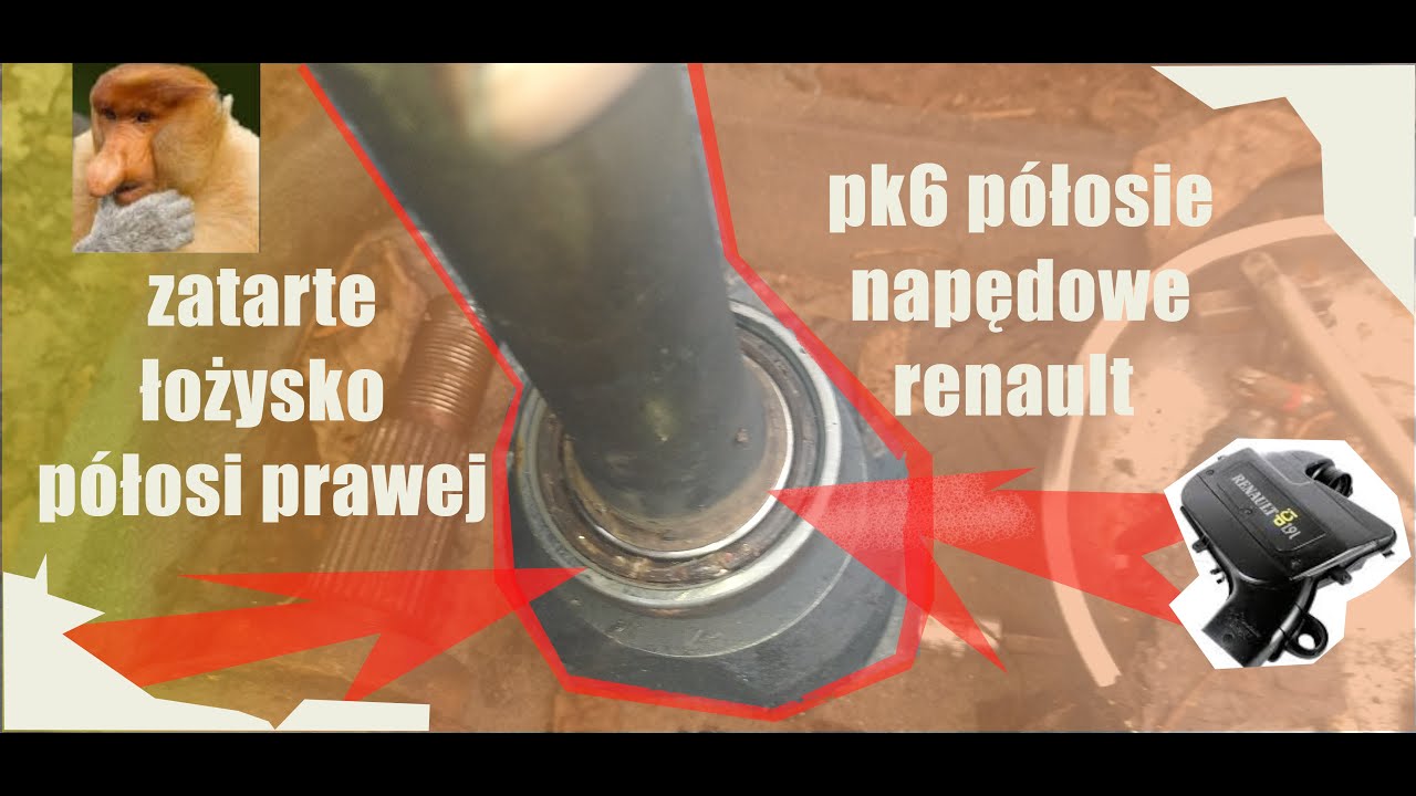 Półosie Napędowe Łożysko Podpory Renault Pk6 #Mechaniknaprawiaipokazuje #Uturbomechanika #Wdizelku - Youtube