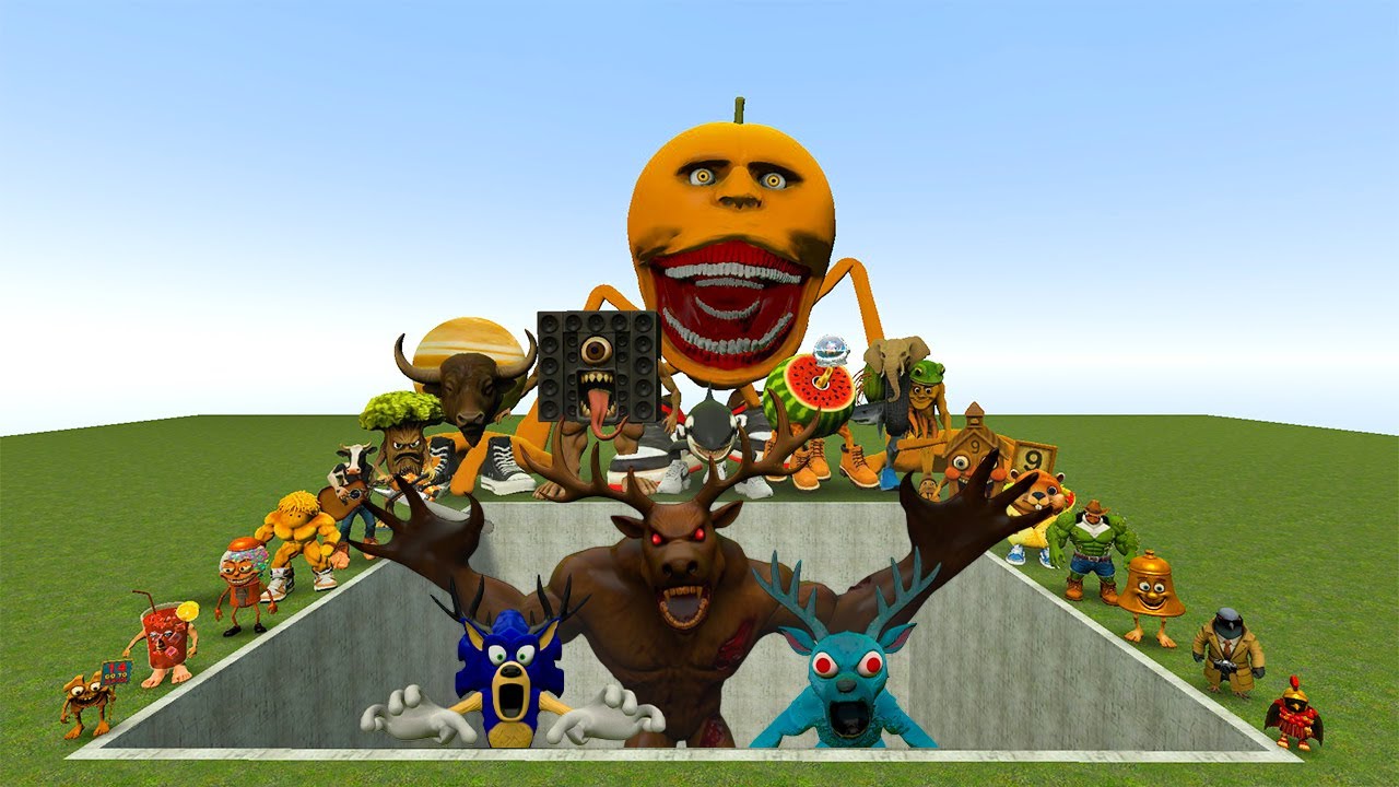 All New Italian AI Brainrot Memes vs Giant Pit with All Deer Monsters (Roblox 99 Nights) – Gmod