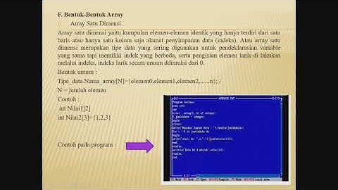 Penjelasan Array