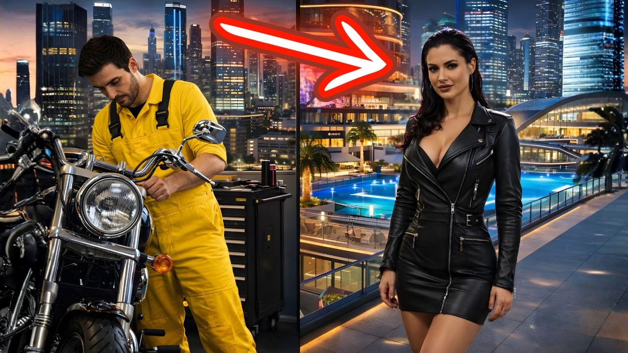 Ein armer Mechaniker reparierte das Motorrad einer Frau, ohne zu wissen, dass sie Millionärin war.