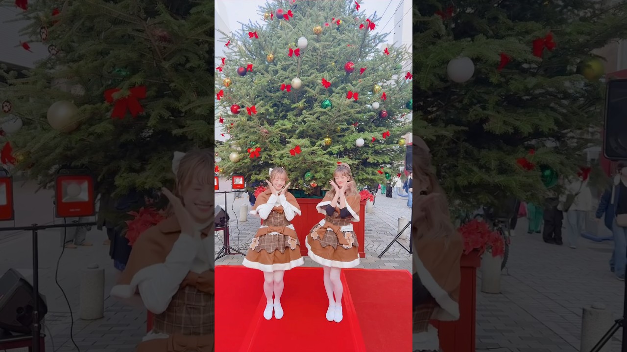 自由が丘のクリスマスツリー可愛いよ🎄🎀#クリスマスダンス #ポイントバレエ #クリスマス #ballet #balletdancer #christmas