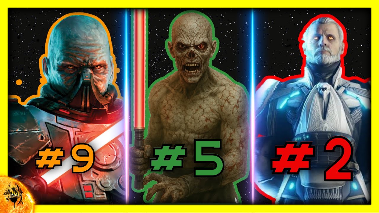 🏆 Los 10 SITH MÁS TERRORÍFICOS clasificados de todo Star Wars