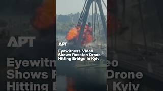 MOMENT: Russian Drone Hits Kyiv’s North Bridge, Dramatic Video Emerges | APT