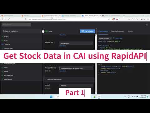 Get stock data using RapidAPI in CAI Part 1: #Informatica #IICS #CAI