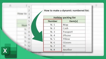 How to Create a Dynamic Numbered List in Excel | Microsoft Excel Tutorial (2025)