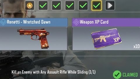 Call Of Duty Mobile Kill an Enemy with Any Assault Rifle While Sliding Task Complete