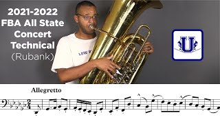 2021-2022 FBA Concert (Florida) Tuba Technical Exercise #17 Page 53 (Rubank Advanced Method Vol. II)