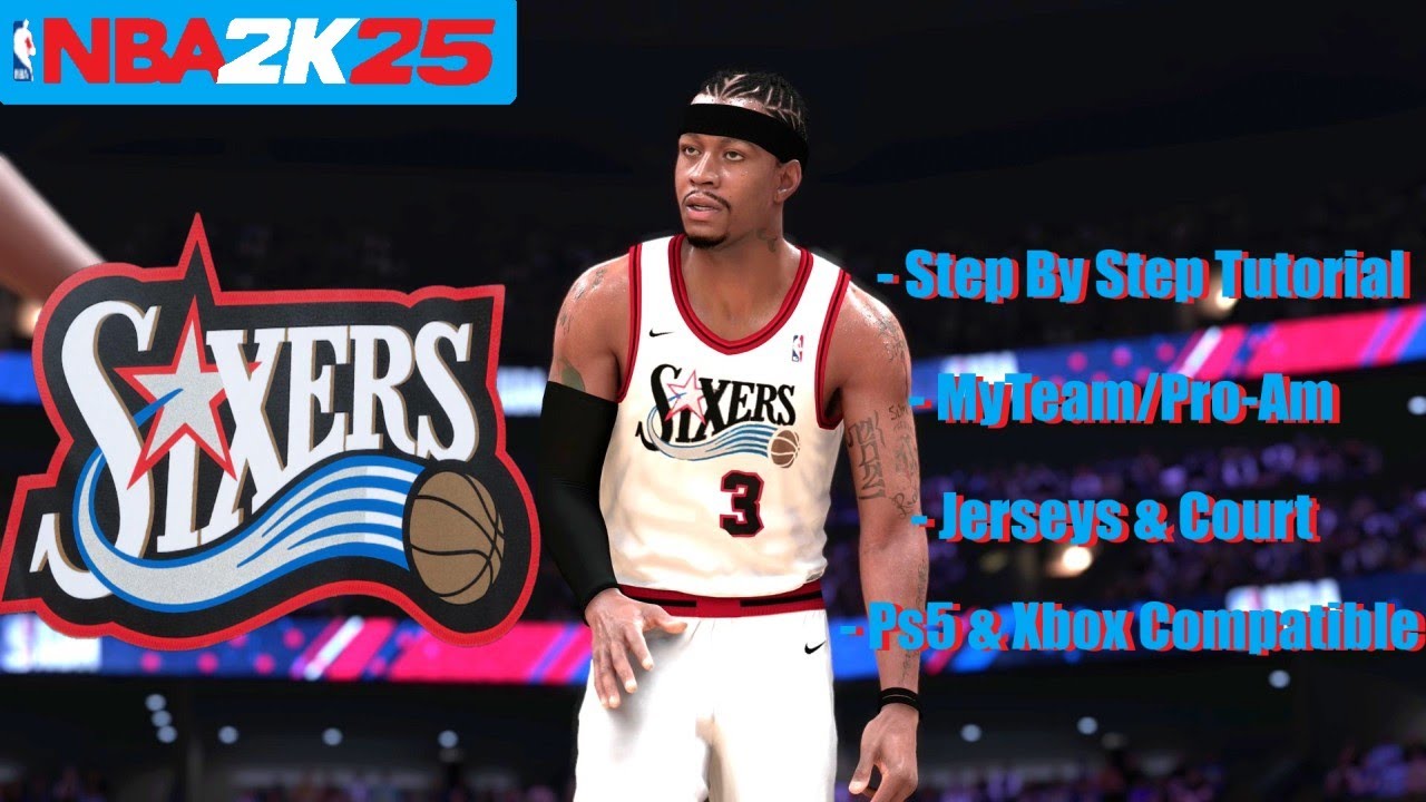 NBA 2k25 - Best MyTeam/ProAm Jerseys - 76ers, Allen Iverson era