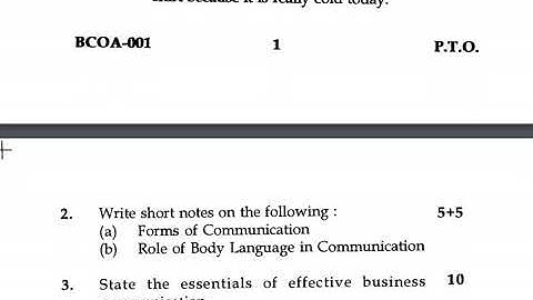 BCOA-001 QUESTION PAPER DEC 2017