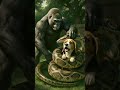 충격! 원숭이 강아지 구출 Shocking! Monkey Rescues Puppy|I guarantee this viral video will make you cry!