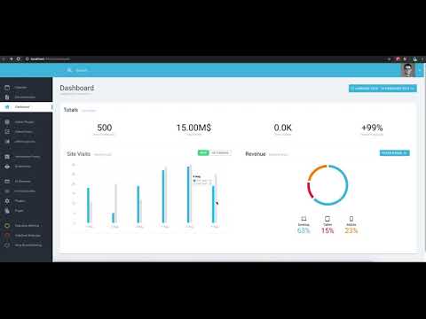 React, Material UI dashboard