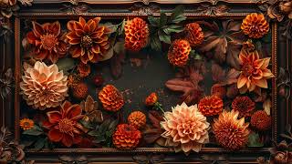 Autumn Floral TV Wall Art 4K 🍂 Elegant Fall Flower Wall Art | 2 Hour 4K Background