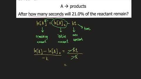 The rate constant for this first-order reaction is 0.0545 s-1 at 400 °C. After how many seconds will