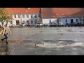 Girl falls thorugh a puddle!