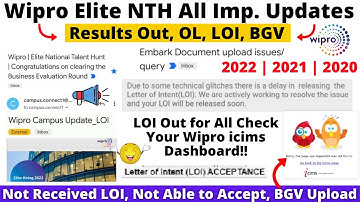 Finally, Wipro Start Sending LOI~ How to Accept~ & Embark Documents Upload Mail, All Queries Solved🔥
